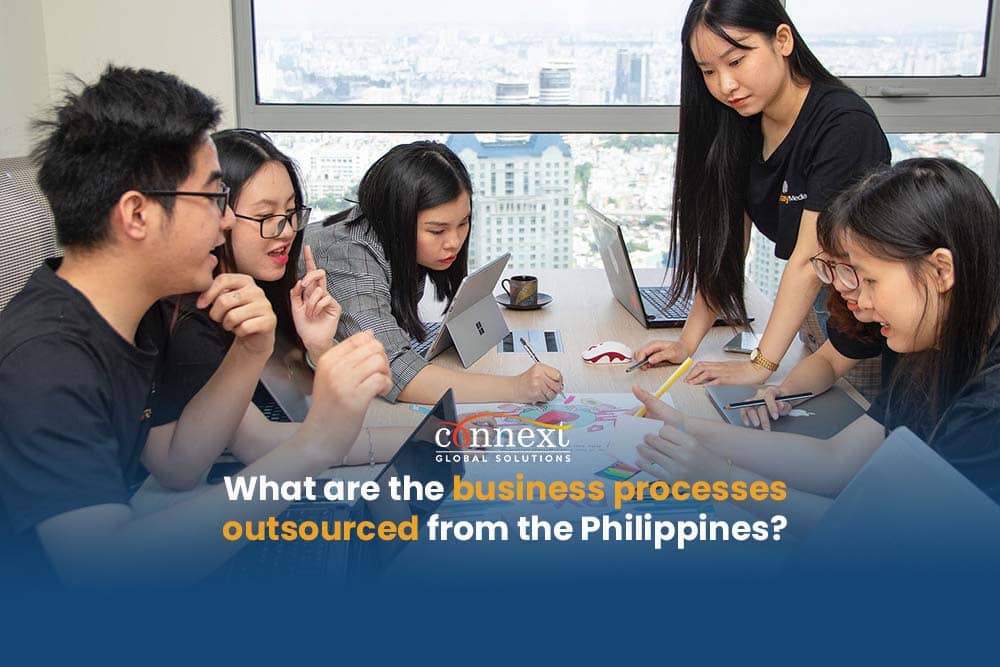 What are the Business Processes outsourced from the Philippines corporate meeting office asian