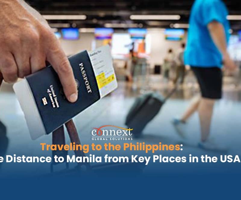 man holding passport at airport Traveling to the Philippines The Distance to Manila from Key Places in the USA
