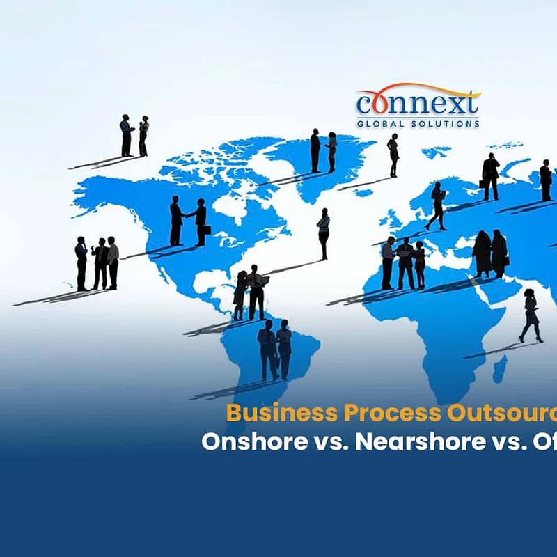 World Map Business Process Outsourcing Onshore Nearshore Offshore
