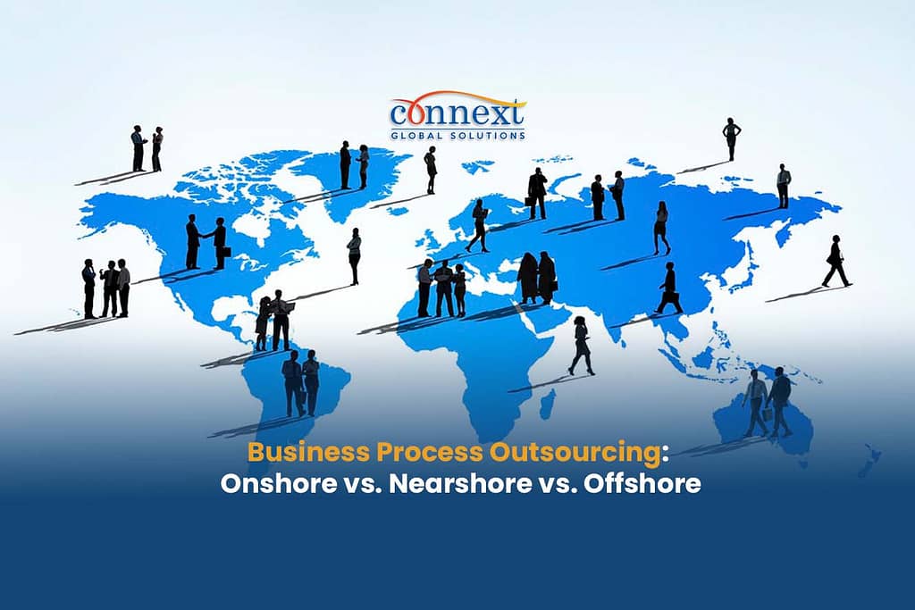 World Map Business Process Outsourcing Onshore Nearshore Offshore