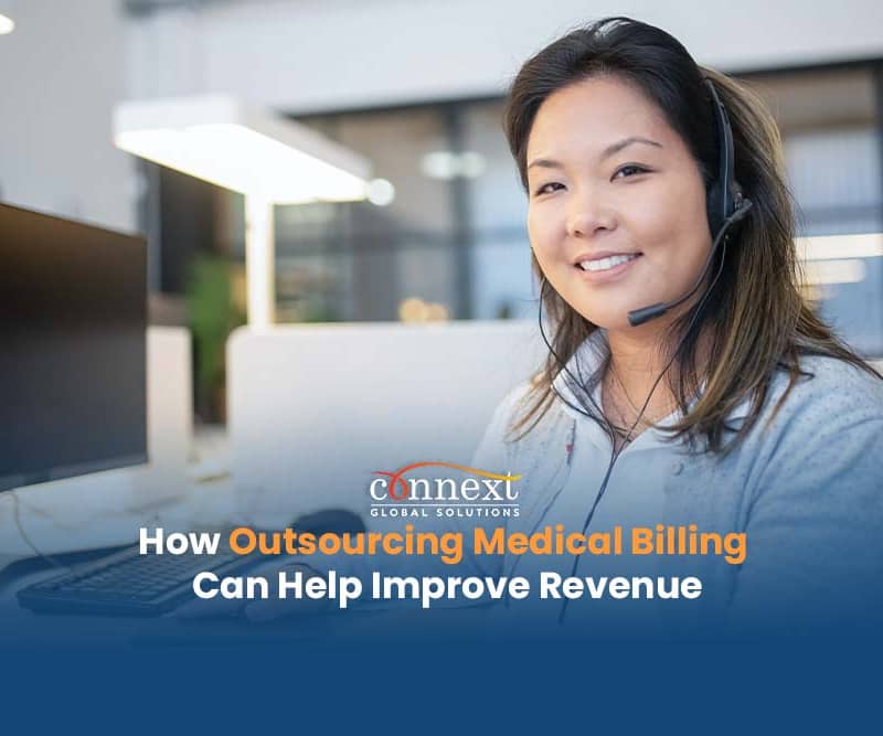 How Outsourcing Medical Billing Can Help Improve Revenue asian with headset in a corporate office-1@1x_1