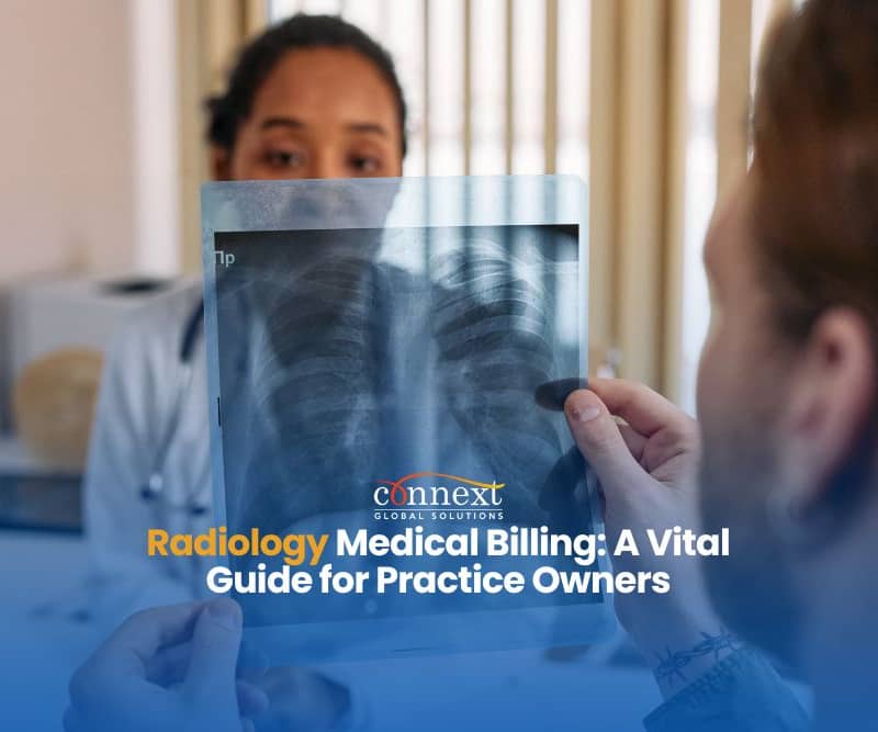 Radiology Medical Billing A Vital Guide for Practice Owners woman holding x-ray results in a consultation with a doctor in hospital