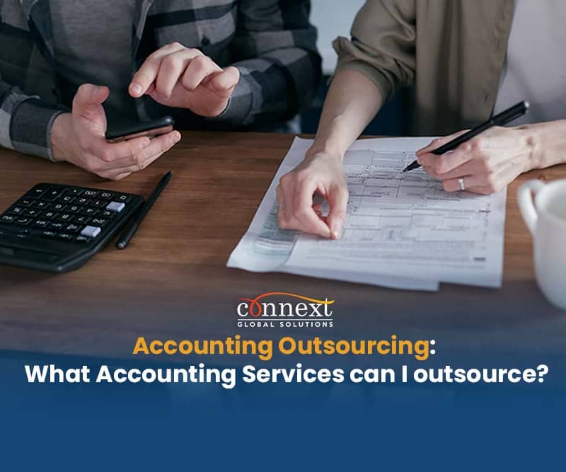 Accounting Industry Outlook and the Relevance of Accounting Outsourcing man holding a calculator woman writing on invoice