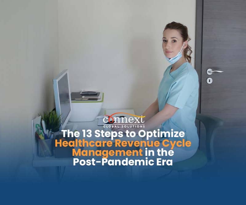 The-13-Steps-to-Optimize-Healthcare-Revenue-Cycle-Management-in-the-Post-Pandemic-Era-woman-in-scrub-suit-in-hospital-clinic-with-computer