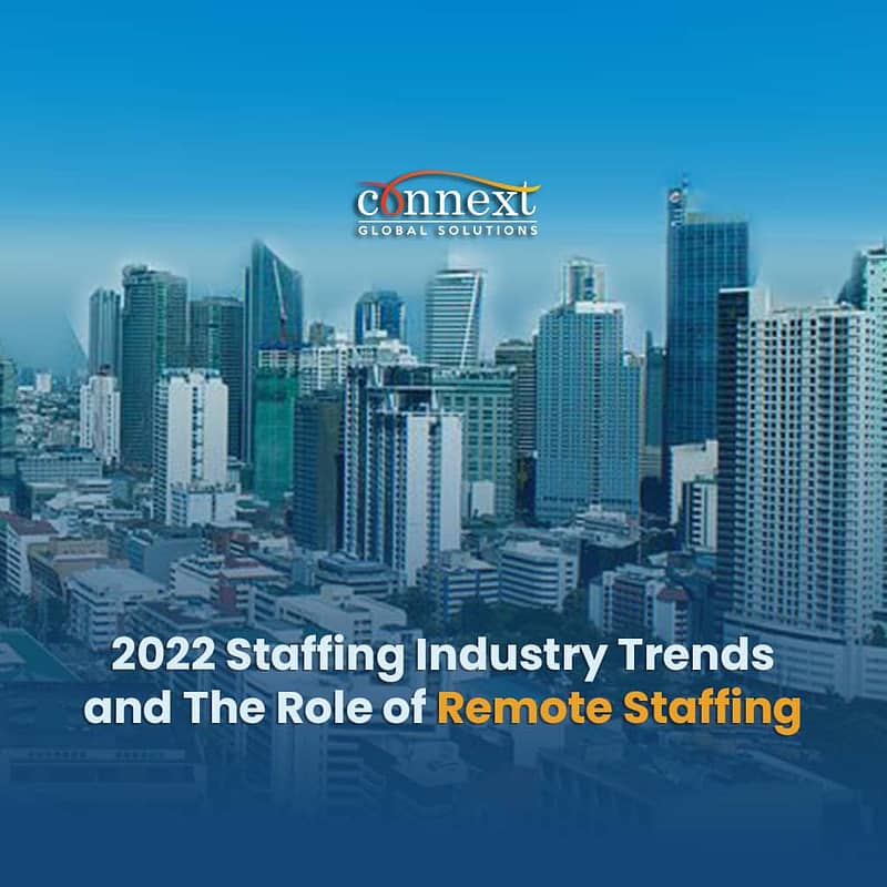 Cityscape buildings 2022 Staffing Industry Trends and The Role of Remote Staffing