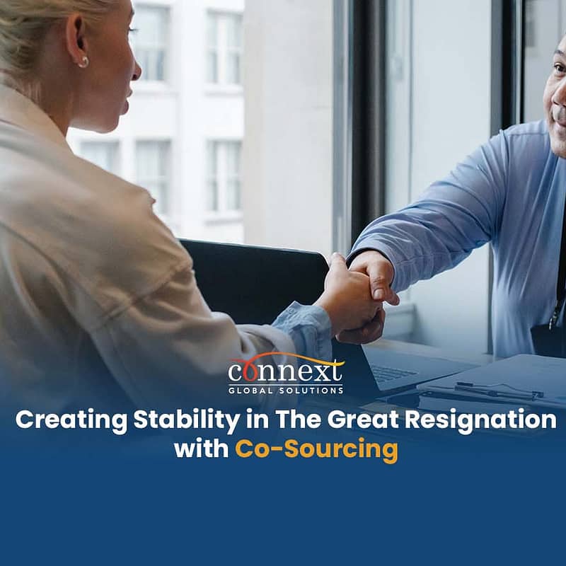 Creating Stability in The Great Resignation with Co-Sourcing corporate handshake